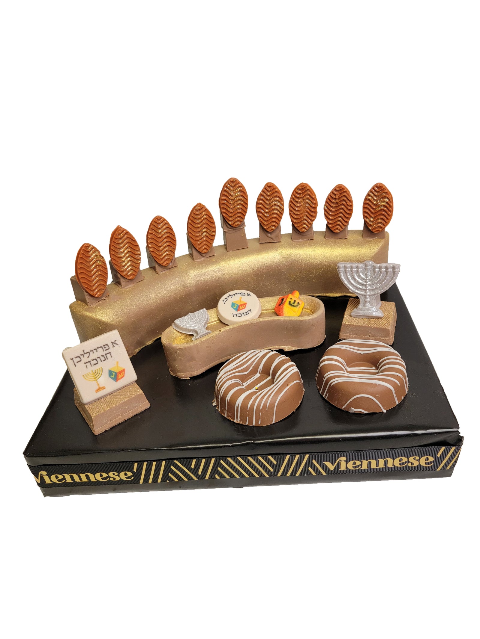 Chanukah Chocolate Menorah Log Arrangement Gift