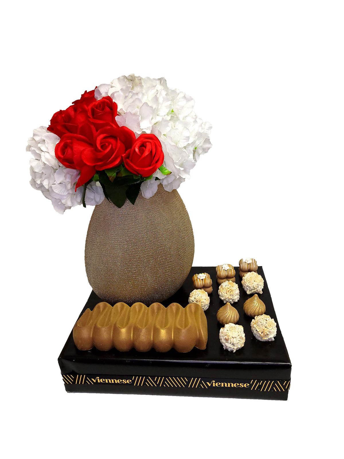 Oval flower bouquet Chocolate Gift Arrangement