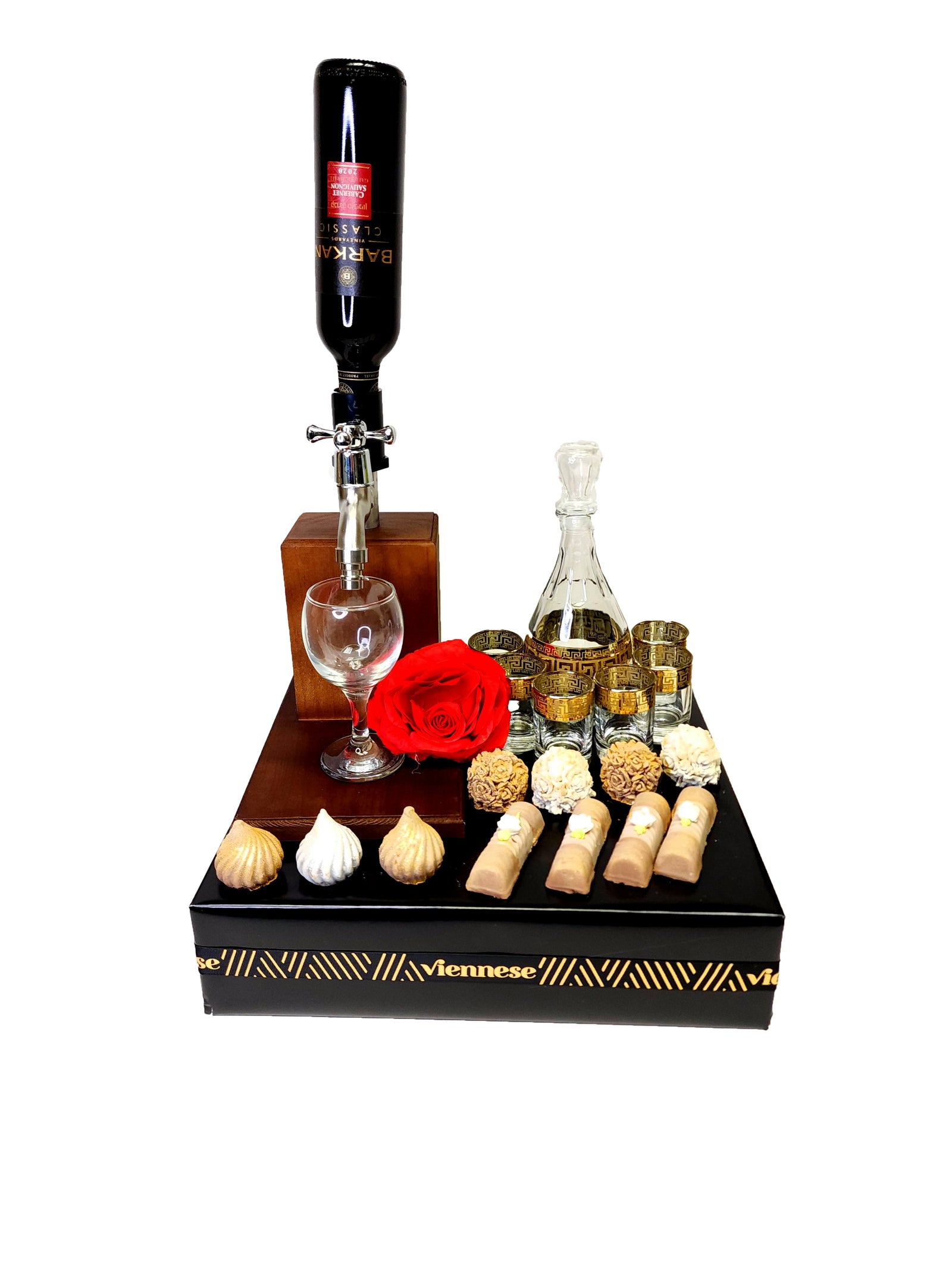 Faucet with liquor set chocolate Gift Arrangement